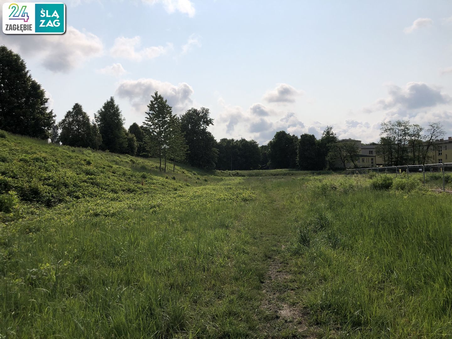 Sosnowiec. Dawne tereny K.S. „Polonia” Sosnowiec. Tu powstaje nowe osiedle. 11 czerwca 2025.