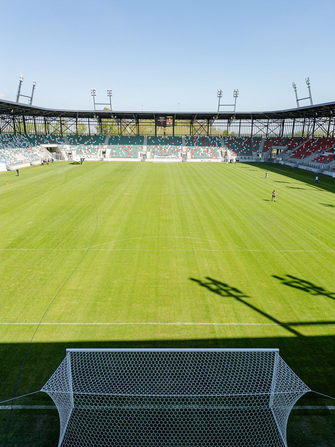 Sosnowiec. Zagłębiowski Park Sportowy. Nowa murawa hybrydowa na stadionie piłkarskim, 6 maja 2026