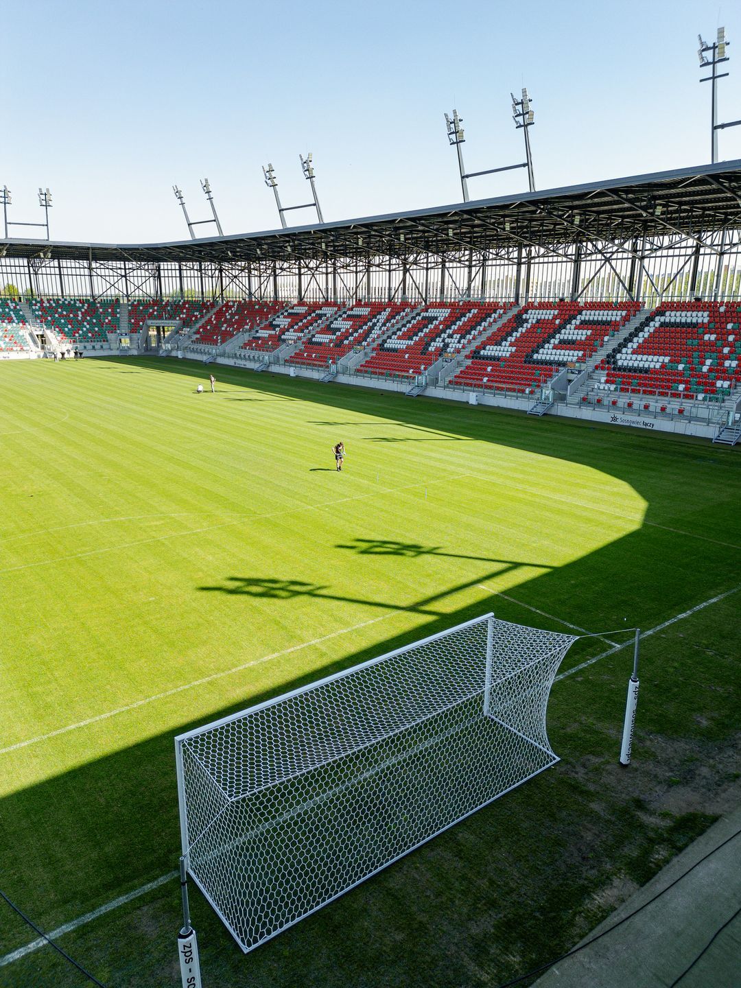 Sosnowiec. Zagłębiowski Park Sportowy. Nowa murawa hybrydowa na stadionie piłkarskim, 6 maja 2026