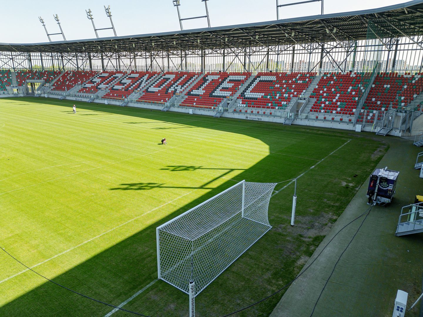 Sosnowiec. Zagłębiowski Park Sportowy. Nowa murawa hybrydowa na stadionie piłkarskim, 6 maja 2026