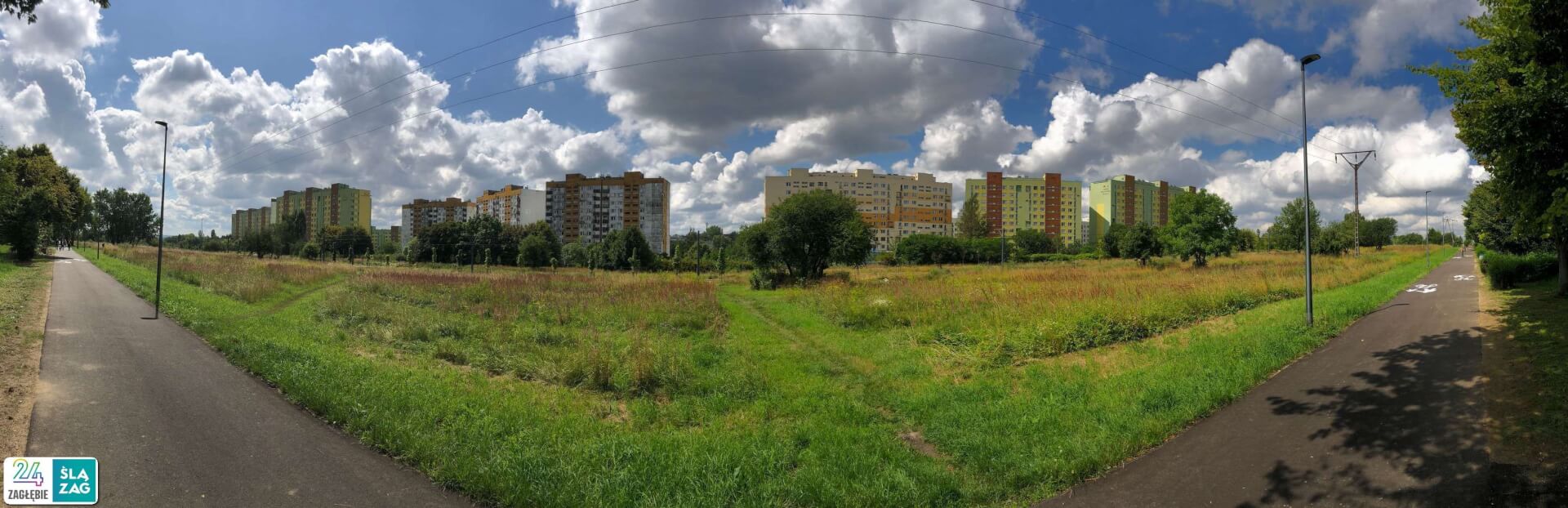 Sosnowiec-Zagórze. Nieużytki pomiędzy ulicami Teofila Lenartowicza i Białostocką. Tu będzie nowy park. 18 lipca 2025.