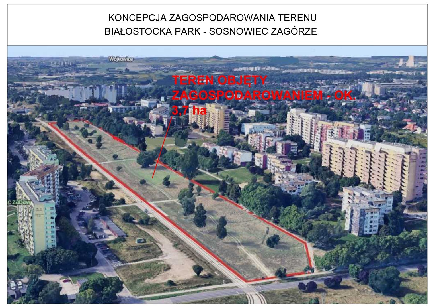 Sosnowiec Zagorze Ul Teofila Lenartowicza Bialostocka Nowy Park Projekt Zrodlo UM Sosnowiec 2025 07 18 01