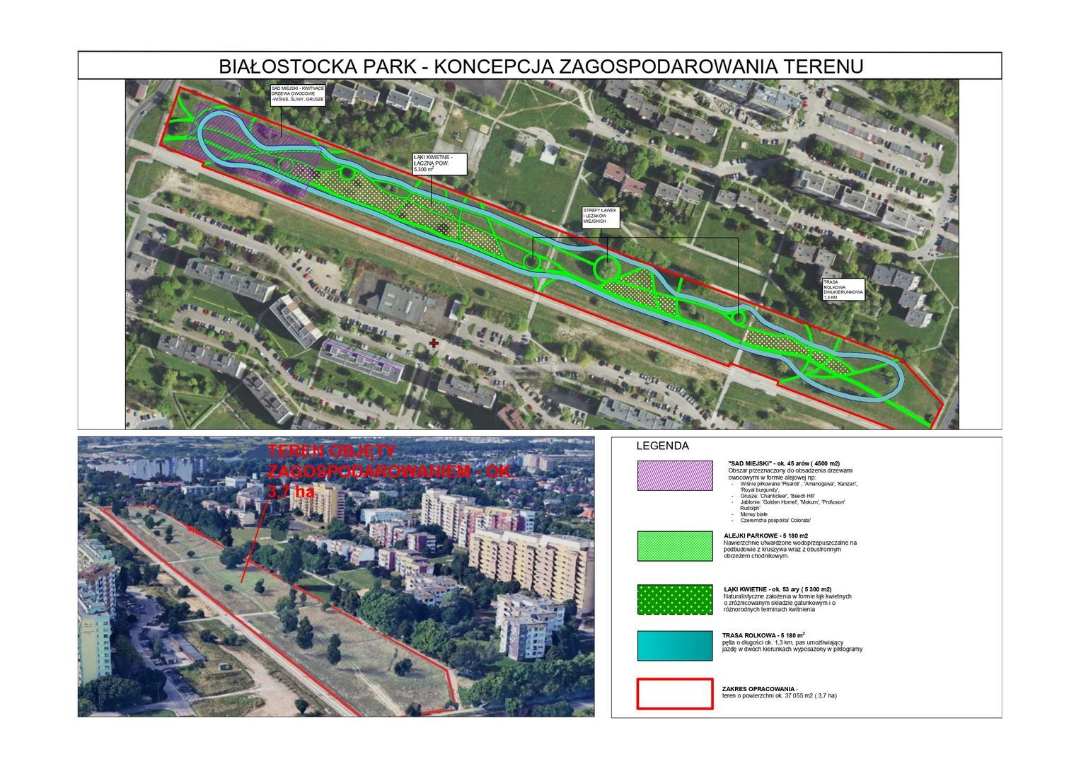 Sosnowiec-Zagórze. Nieużytki pomiędzy ulicami Teofila Lenartowicza i Białostocką. Tu będzie nowy park – plan. 18 lipca 2025.