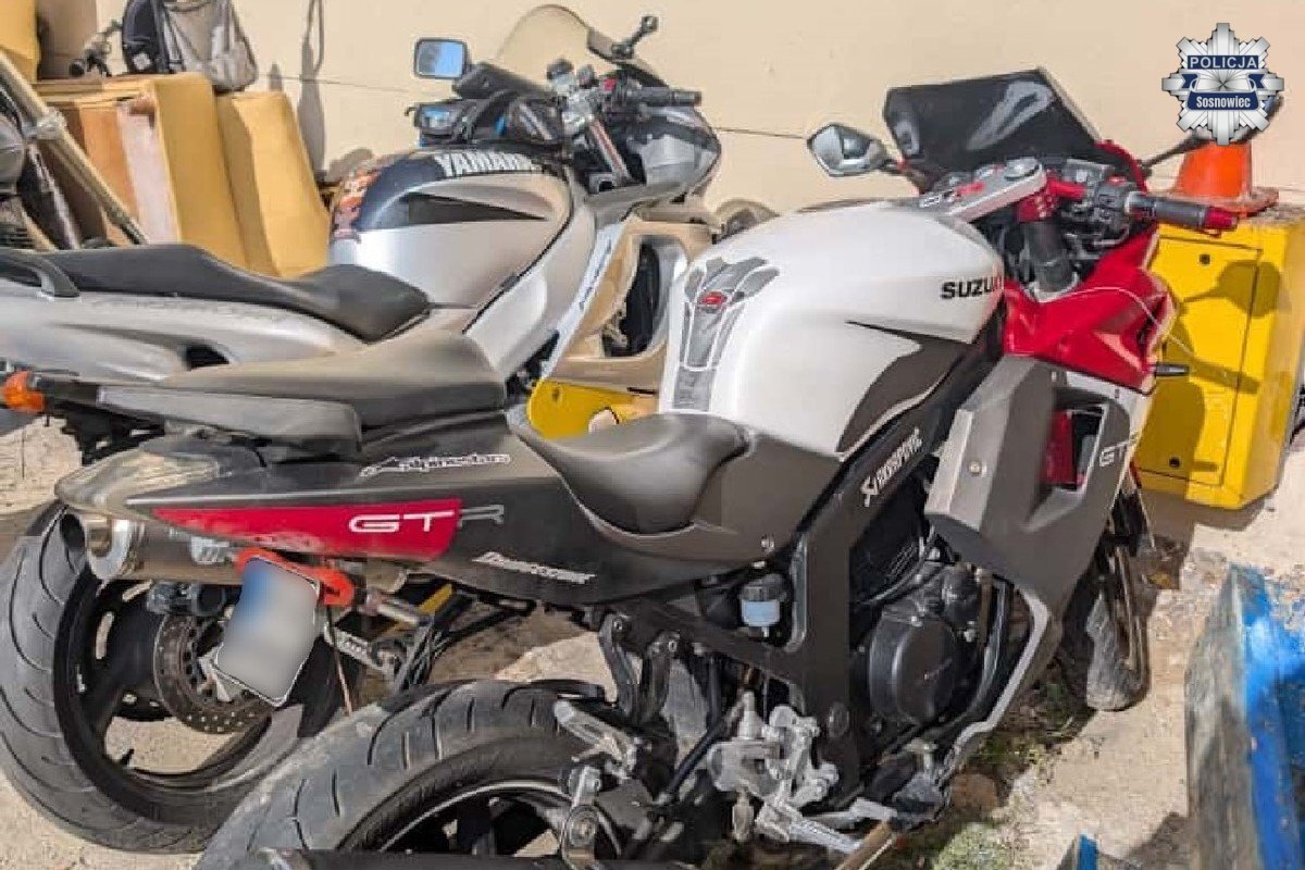 Sosnowiec. Zatrzymanie złodziei motocykli skradzionych w Sosnowcu i Dąbrowie Górniczej. 18 września 2025.