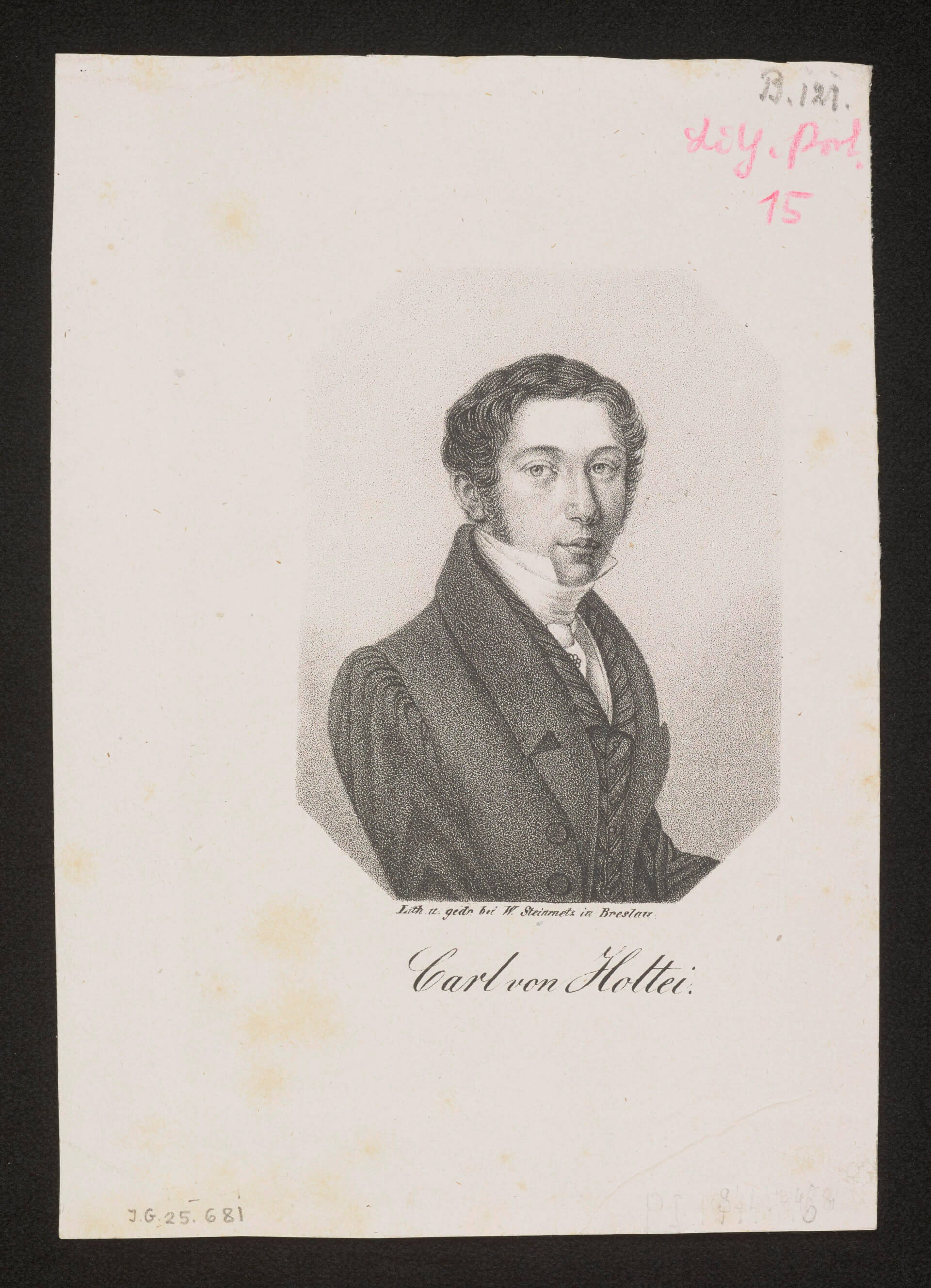 Carl von Holtei, Steinmetz W. Druk/Rytownik