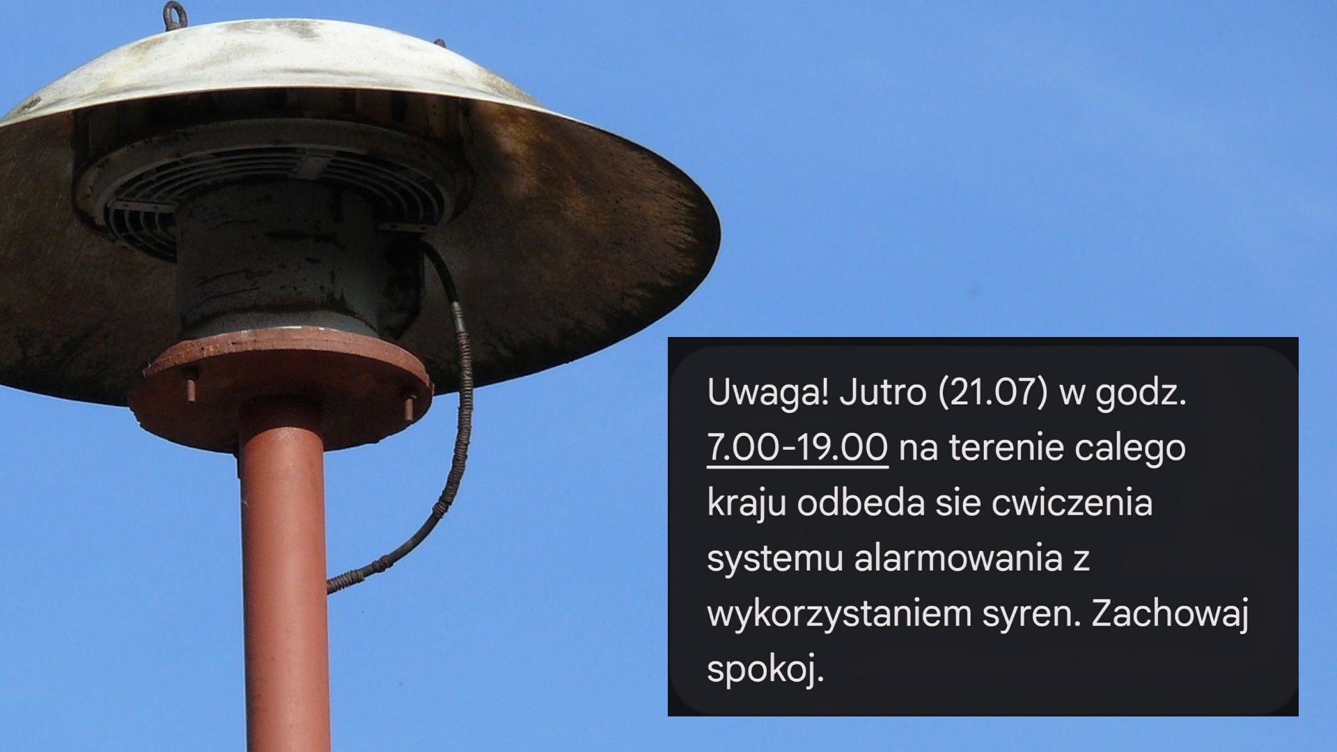 Alert RCB: 21 lipca syreny zawyją w całej Polsce. To tylko ćwiczenia