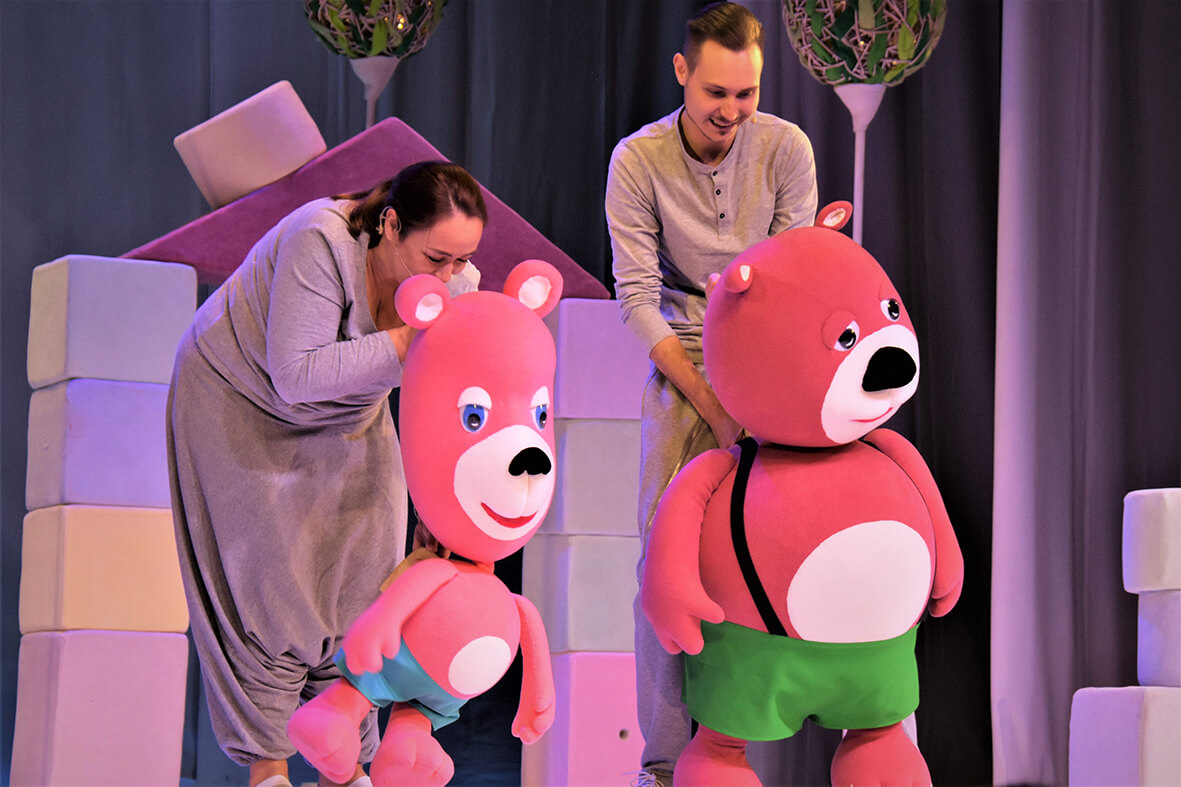 TYMOTEUSZ I PSIUŃCIO Teatru Dzieci Zagłębia im. Jana Dormana z Będzina.﻿