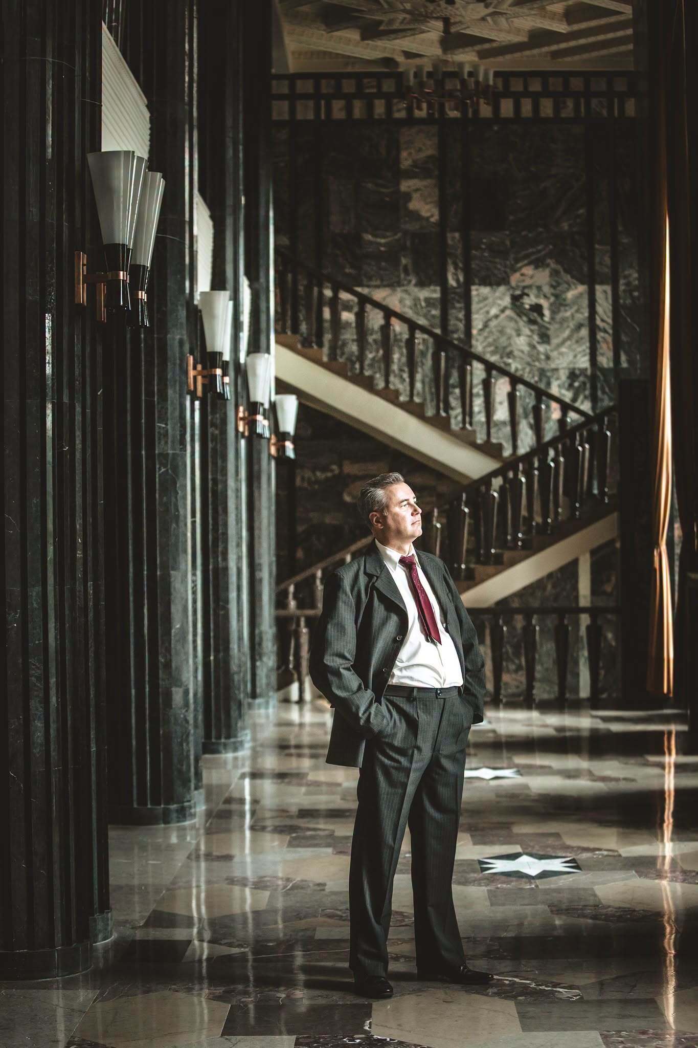 Spektakl „Gorączka żelaza” Teatru Zagłębia w Sosnowcu w Pałacu Kultury Zagłębia w Dąbrowie Górniczej. Przemysław Kania jako Edward Gierek. Sesja promocyjna. Premiera 2 pażdziernika 2026