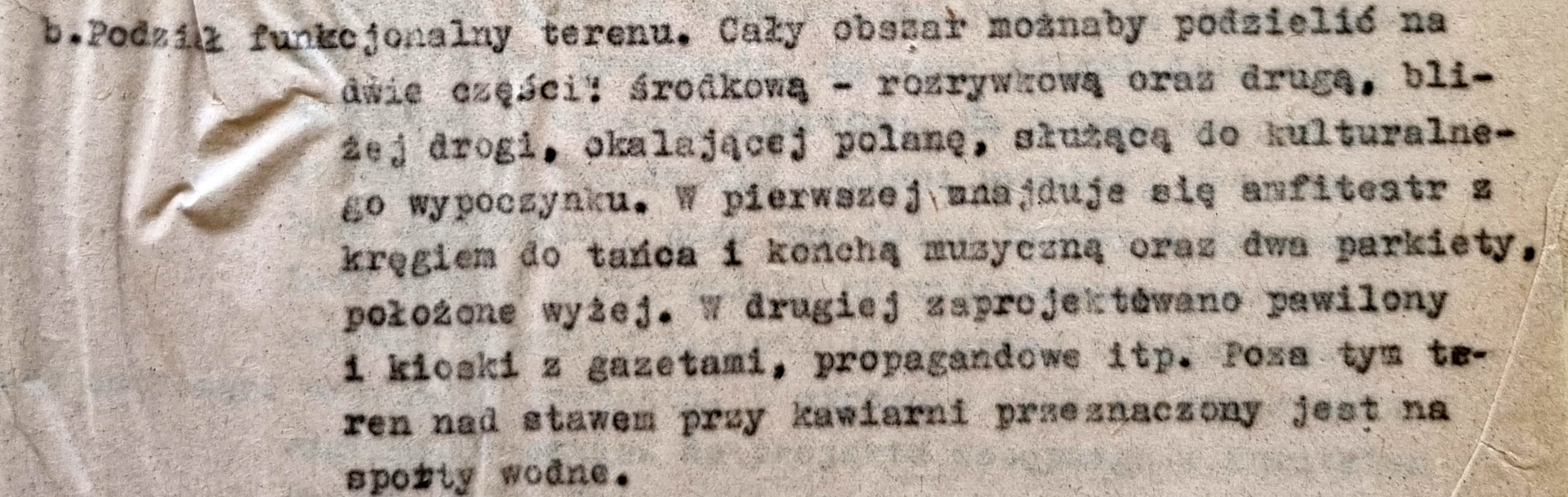 Ten fragent dokumentacji projektowej Terenów Festynowych mówi tylko o Dużym Kregi Tanecznym i dwóch Małych