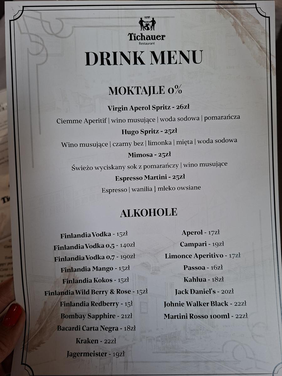 Tichauer Restaurant kwiecień 2026