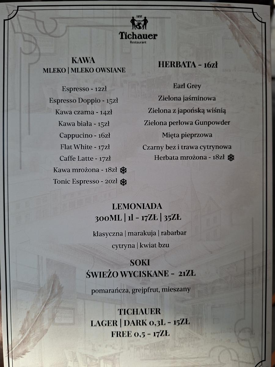 Tichauer Restaurant kwiecień 2026