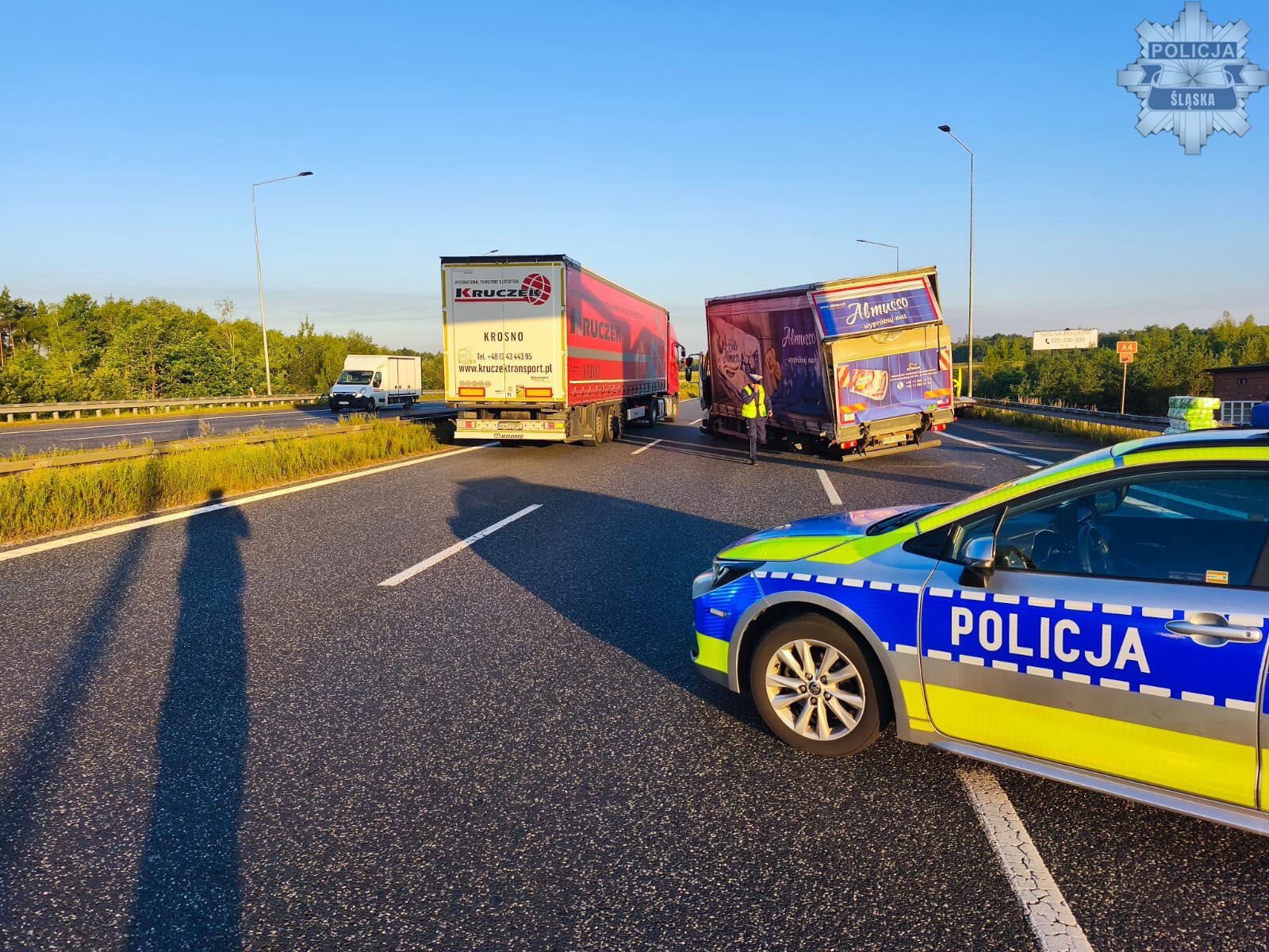 Na A1 ciężarówce urwało się koło