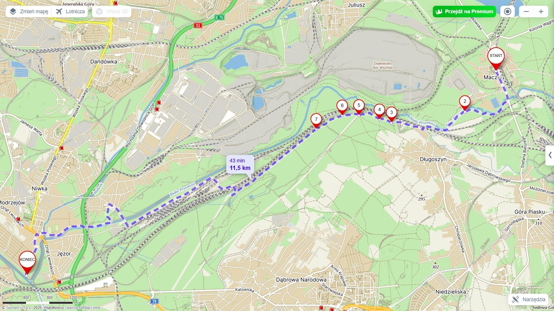 Wycieczka rowerowa: dworzec kolejowy w Maczkach – Trójkąt Trzech Cesarzy, przez: Jaworzno-Długoszyn, Bór, Jęzor.