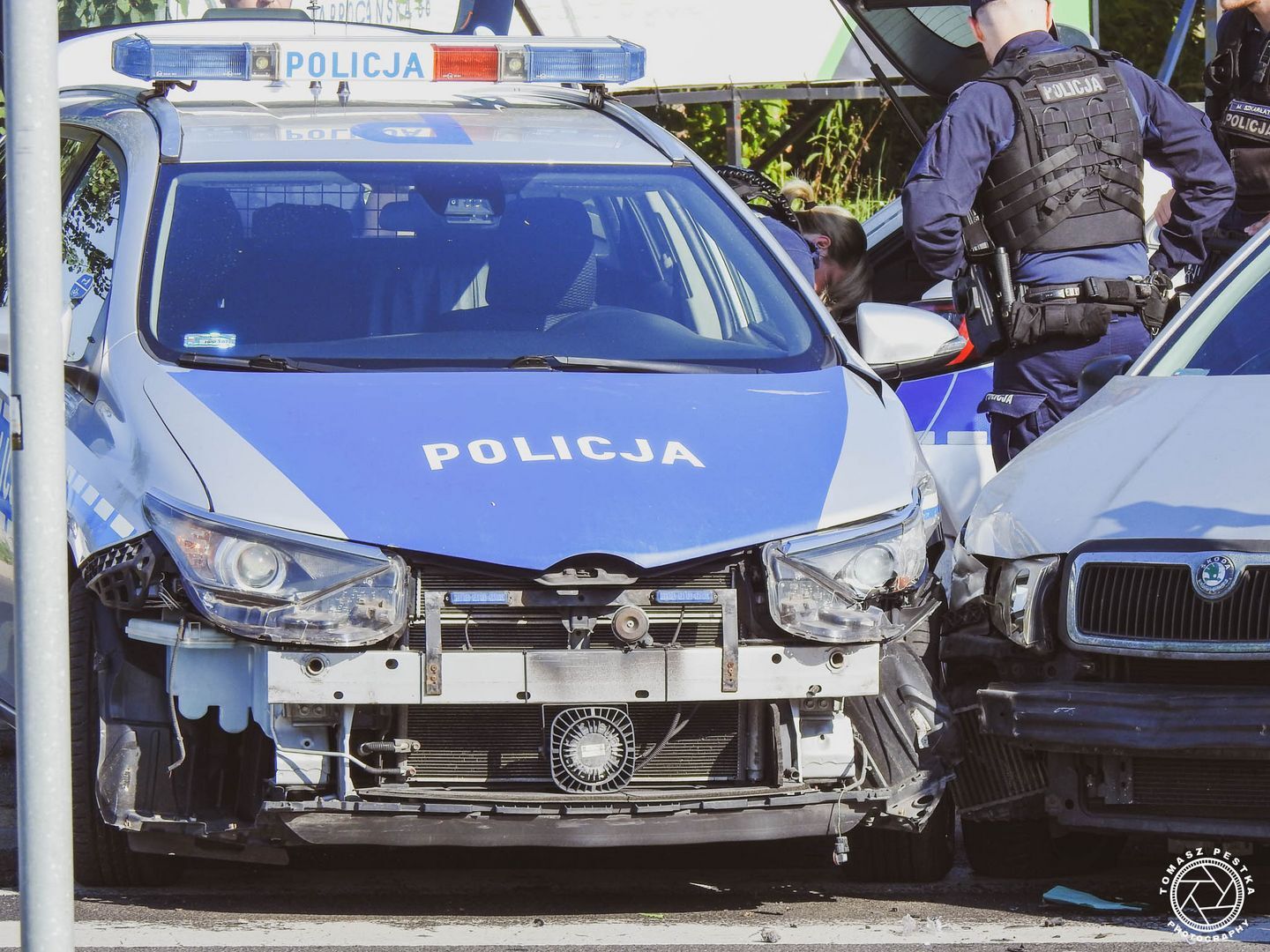 Tychy. Ul. Towarowa. Zatrzymanie pijanego kierowcy z Sosnowca bez uprawnień i z zakazem sądowym. 9 września 2025.