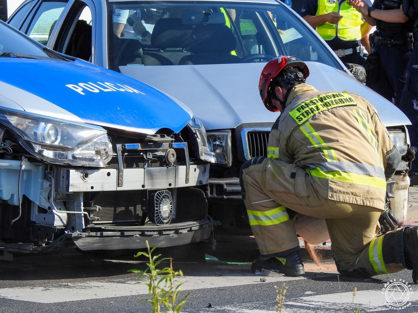 Tychy. Ul. Towarowa. Zatrzymanie pijanego kierowcy z Sosnowca bez uprawnień i z zakazem sądowym. 9 września 2025.