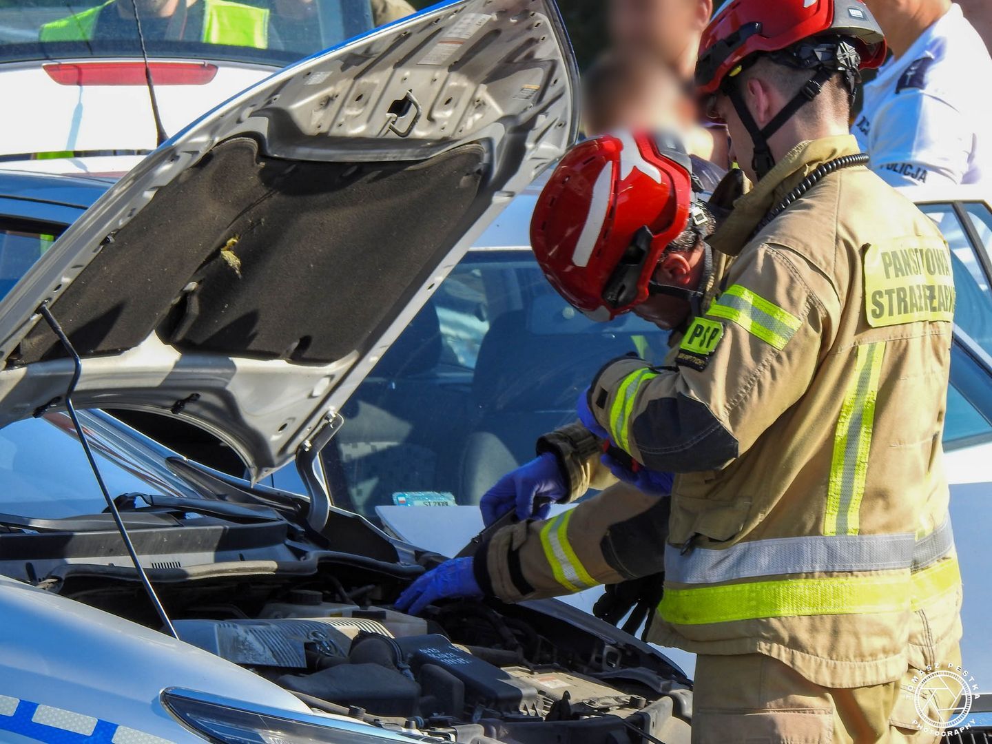 Tychy. Ul. Towarowa. Zatrzymanie pijanego kierowcy z Sosnowca bez uprawnień i z zakazem sądowym. 9 września 2025.