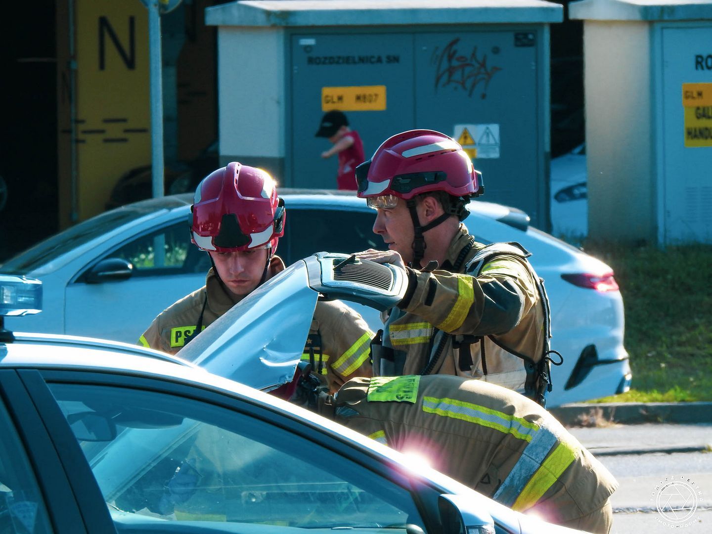 Tychy. Ul. Towarowa. Zatrzymanie pijanego kierowcy z Sosnowca bez uprawnień i z zakazem sądowym. 9 września 2025.