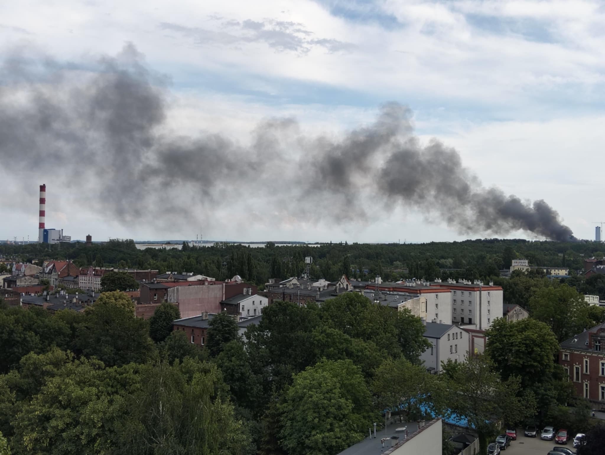 Pożar hali w Siemianowicach Śląskich