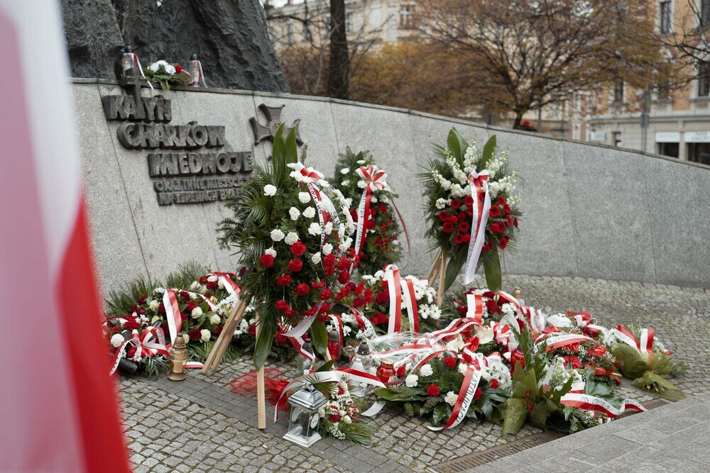 Uroczystosci w Katowicach w 86. rocznicę Zbrodni Katyńskiej