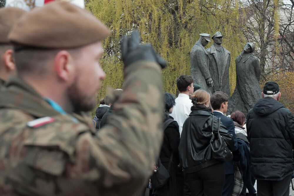 Uroczystosci w Katowicach w 86. rocznicę Zbrodni Katyńskiej
