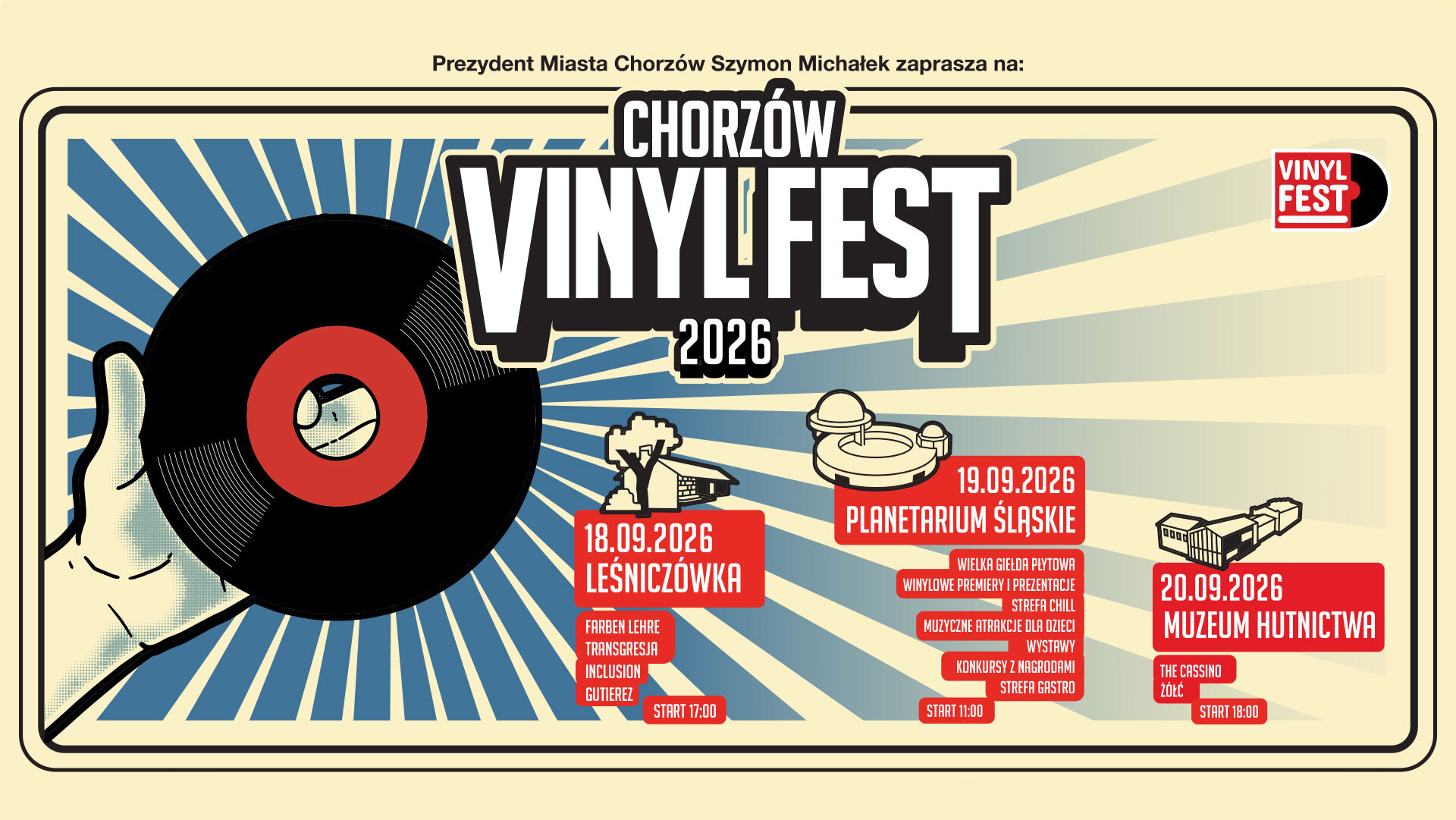 Chorzów VinylFest wraca po raz dziewiąty. Trzy dni analogowego grania