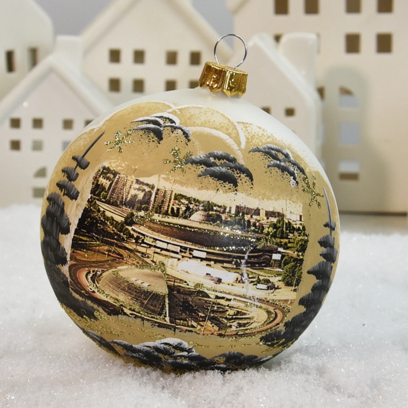 Bombka «Vitbis». Katowice. Wzór I – rondo oraz «Spodek». 2025.