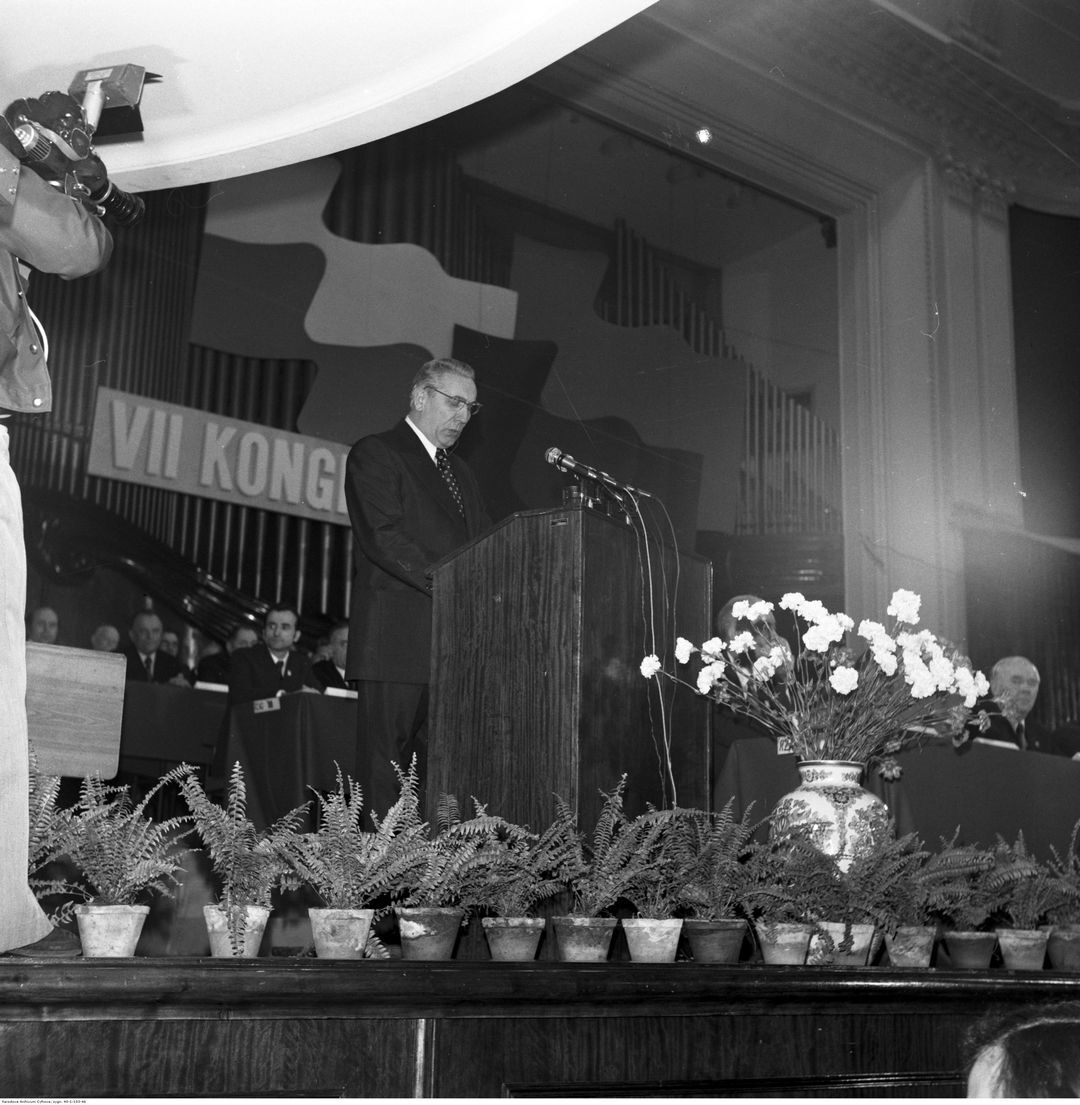 Warszawa. VII Kongres Zjednoczonego Stronnictwa Ludowego. 19 stycznia 1976.