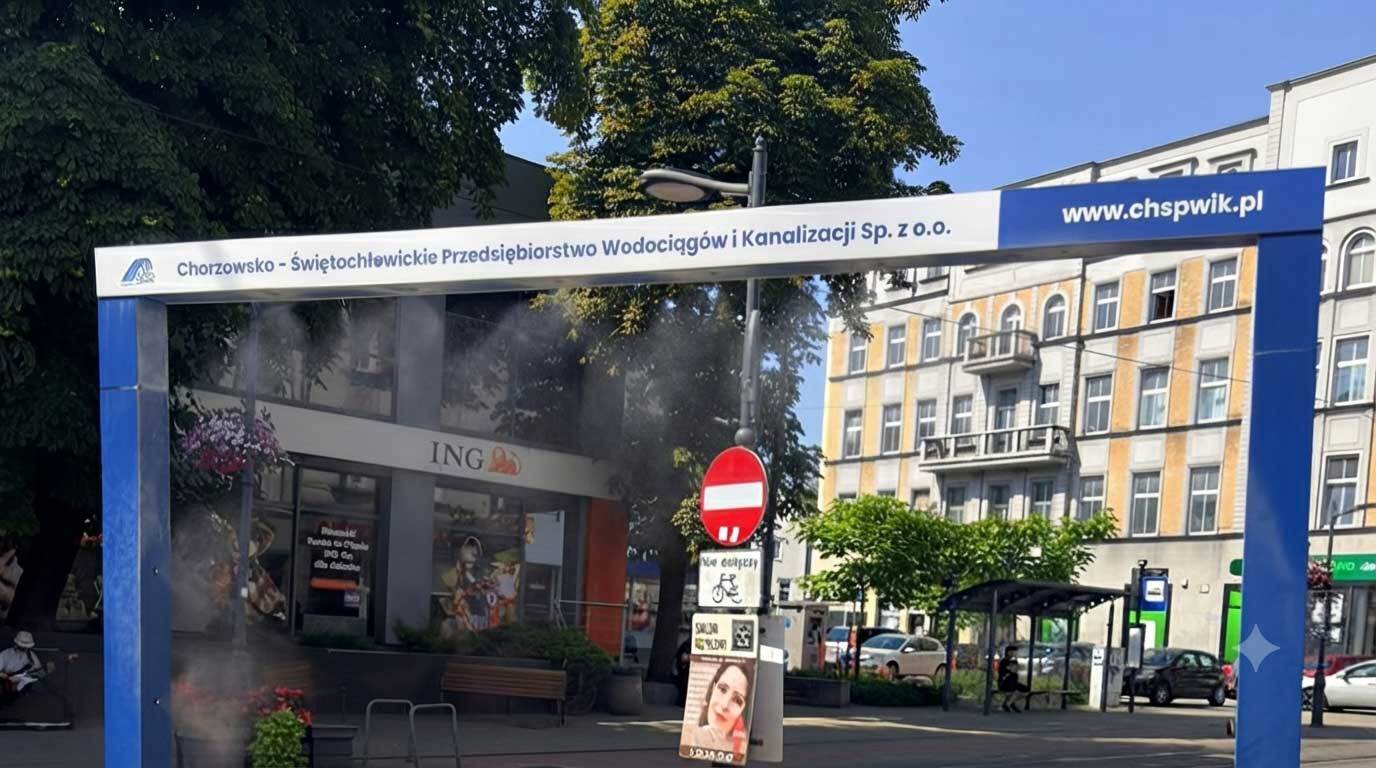 Fala upałów w Chorzowie – saturator na Rynku, poidełka i kurtyny wodne. Gdzie szukać ochłody?
