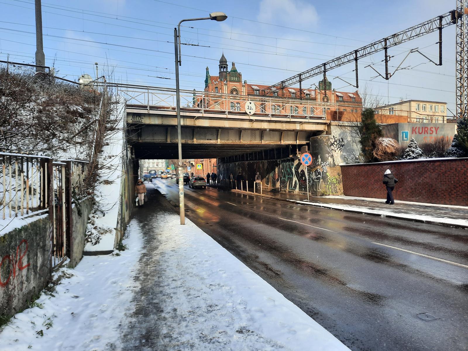 Wiadukt ul. Damrota Katowice, 8 stycznia 2026