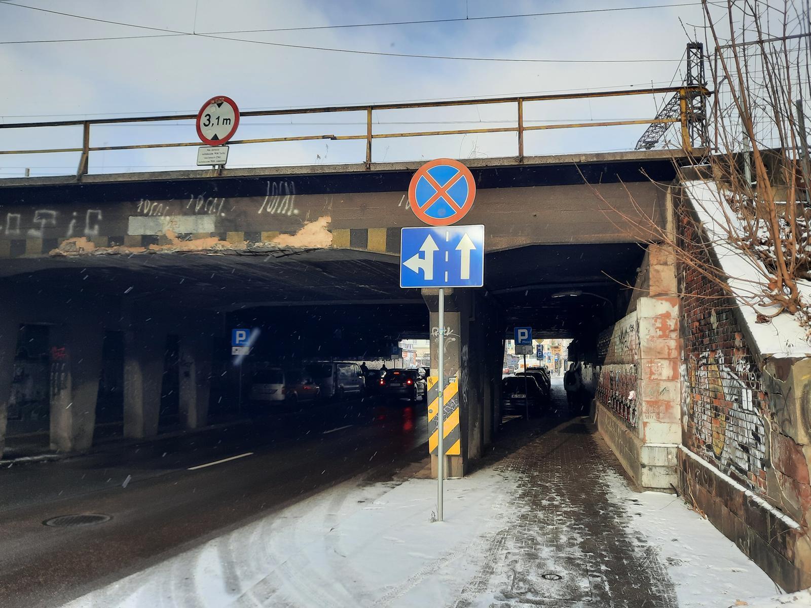 Wiadukt Francuska, Katowice, 8 stycznia 2026