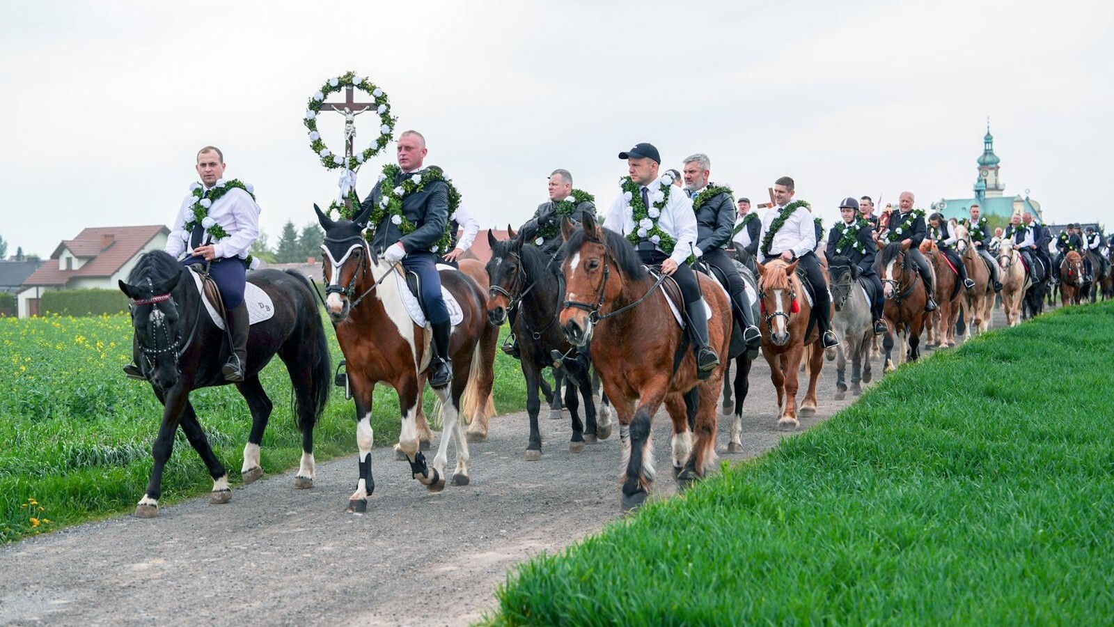 Wielkanocna procesja konna, Ostropa, Gliwice