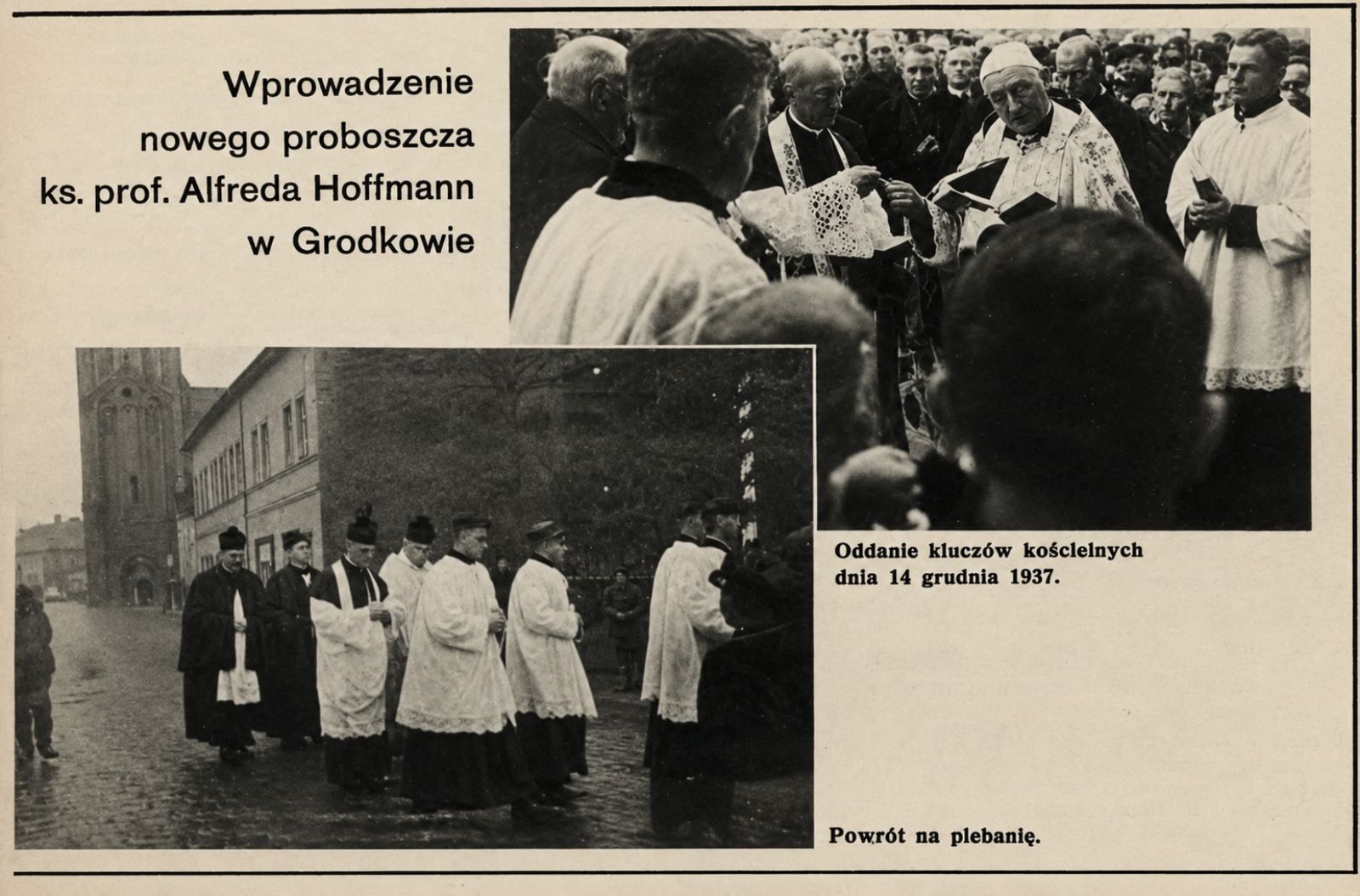 Wprowadzenie nowego proboszcza ks. prof. Alfreda Hoffmanna w Grodkowie