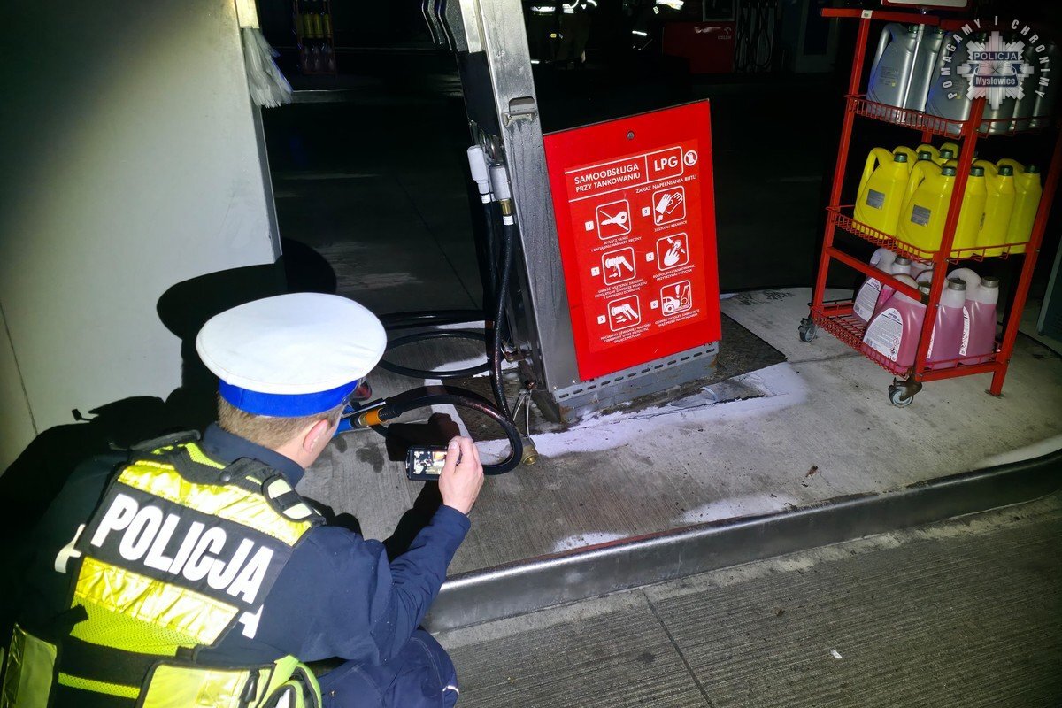 Wyciek gazu LPG na stacji