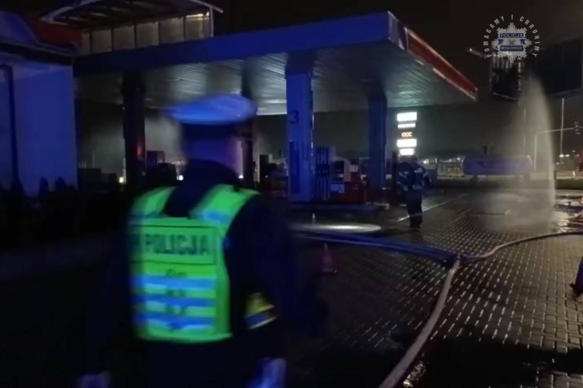 Wyciek gazu LPG na stacji w Mysłowicach