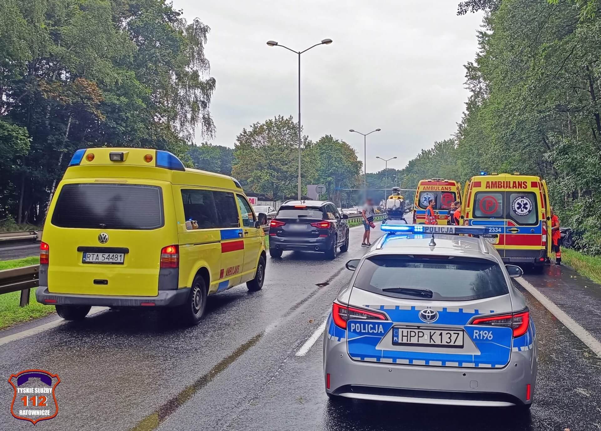 Wypadek DK 86 Katowice godz 15