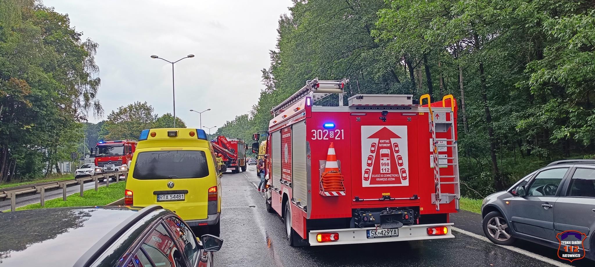 Tragiczny wypadek w Katowicach, Giszowiec, DK86, godz. 15