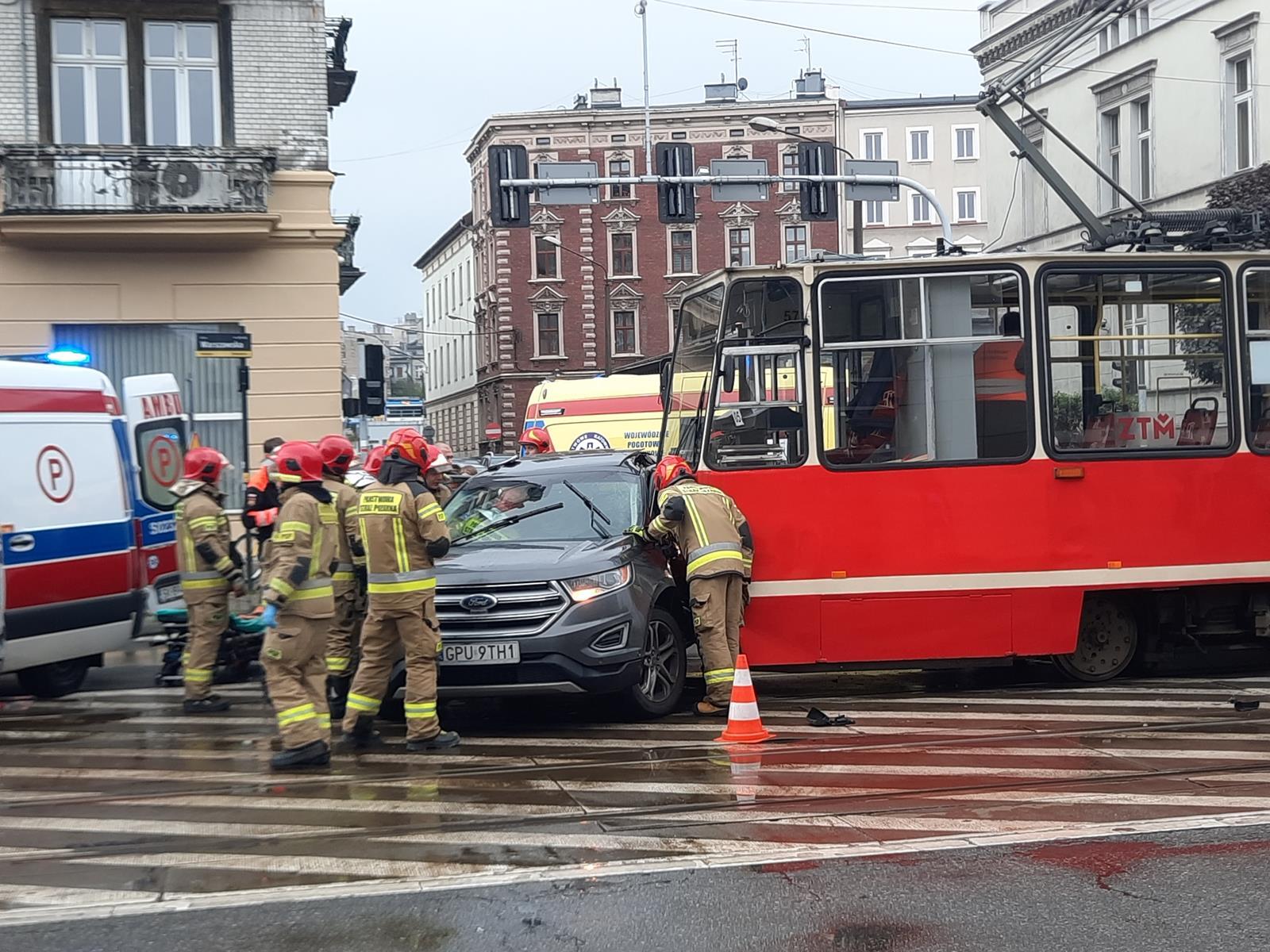 Wypadek Katowice Warszawska 11 10 2025