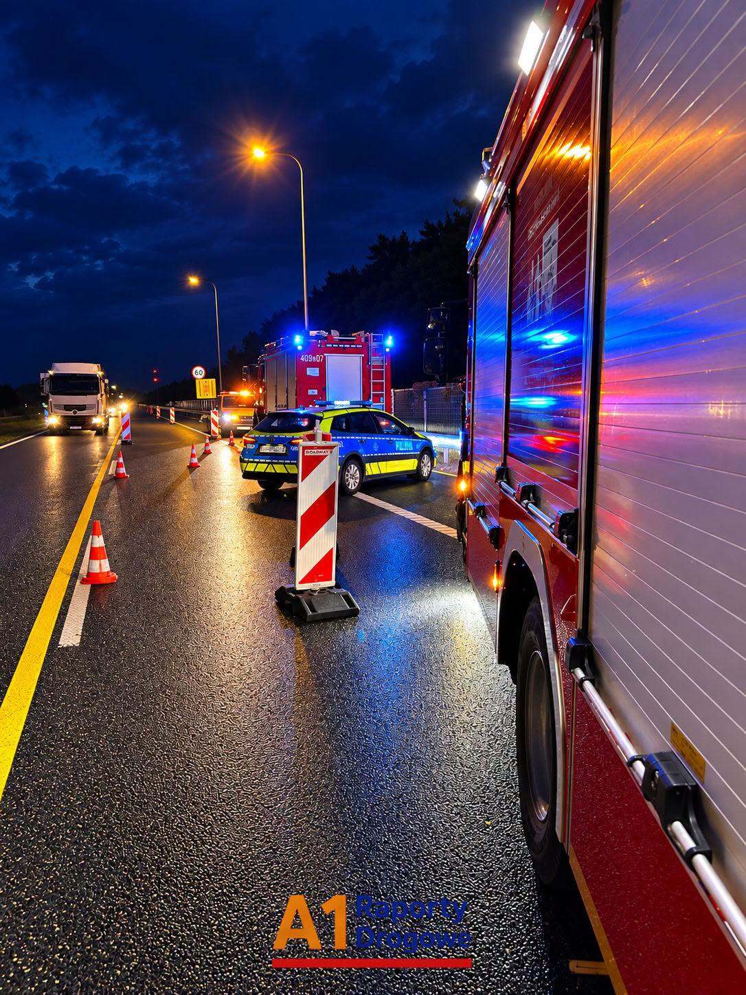 Wypadek a1 dobieszowice 21 09 2026 2