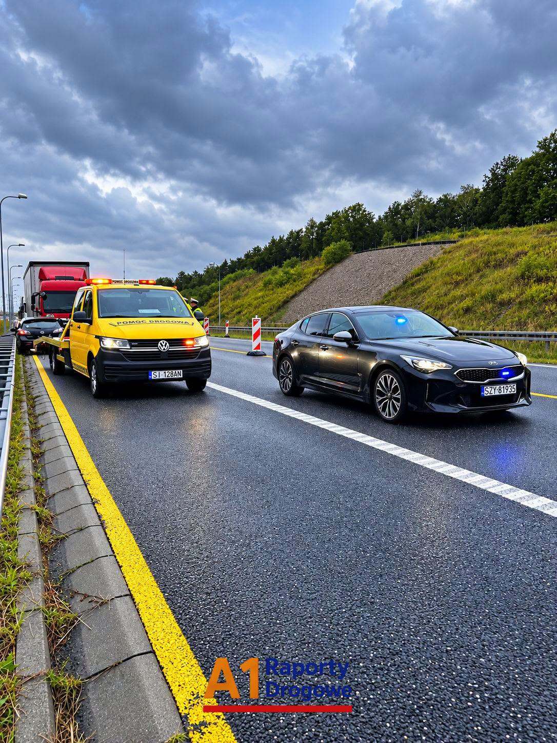 Wypadek a1 dobieszowice 21 09 2026 3