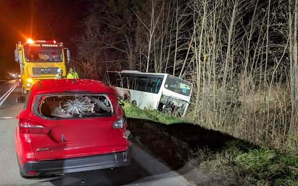 Wypadek autobusu w Pruchnej
