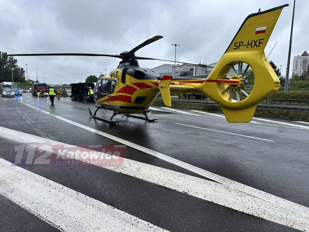 Wypadek cysterna A4 Katowice 1