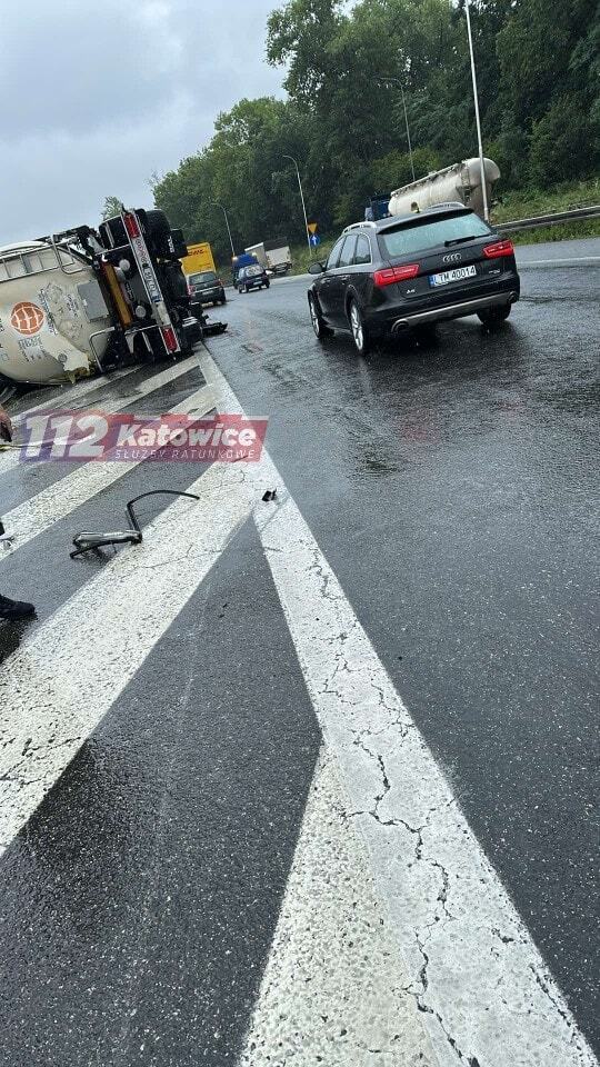 Wypadek cysterna A4 Katowice 4