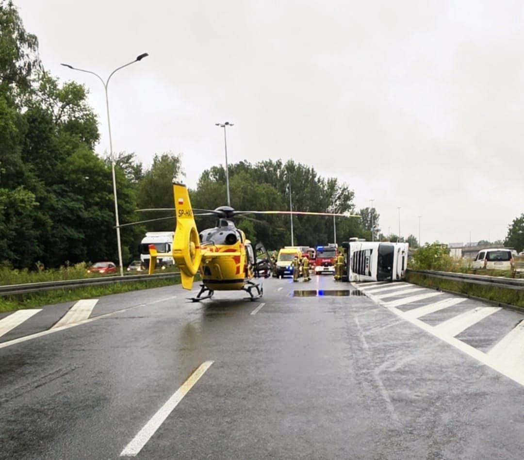 Wypadek cysterna A4 Katowice 7
