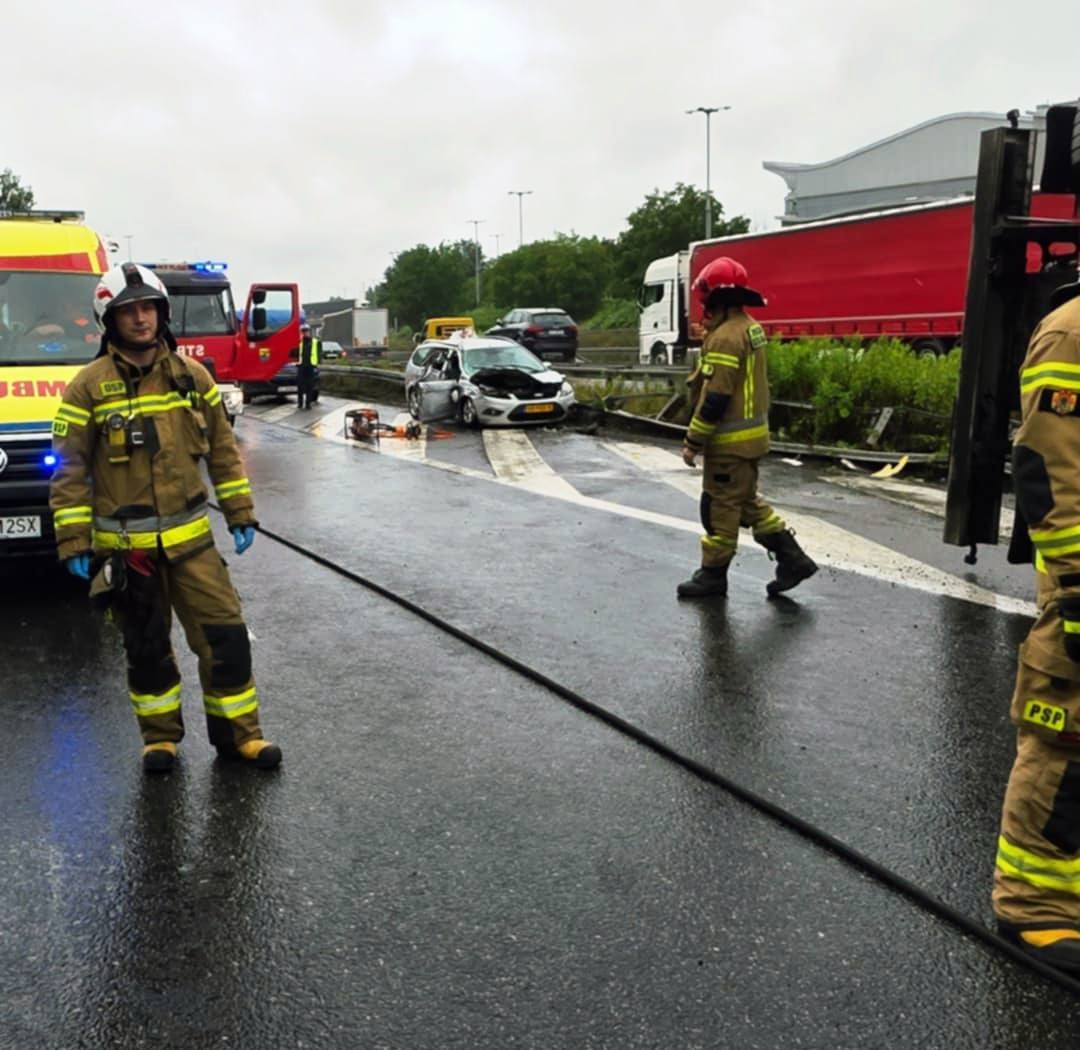 Wypadek cysterna A4 Katowice 9