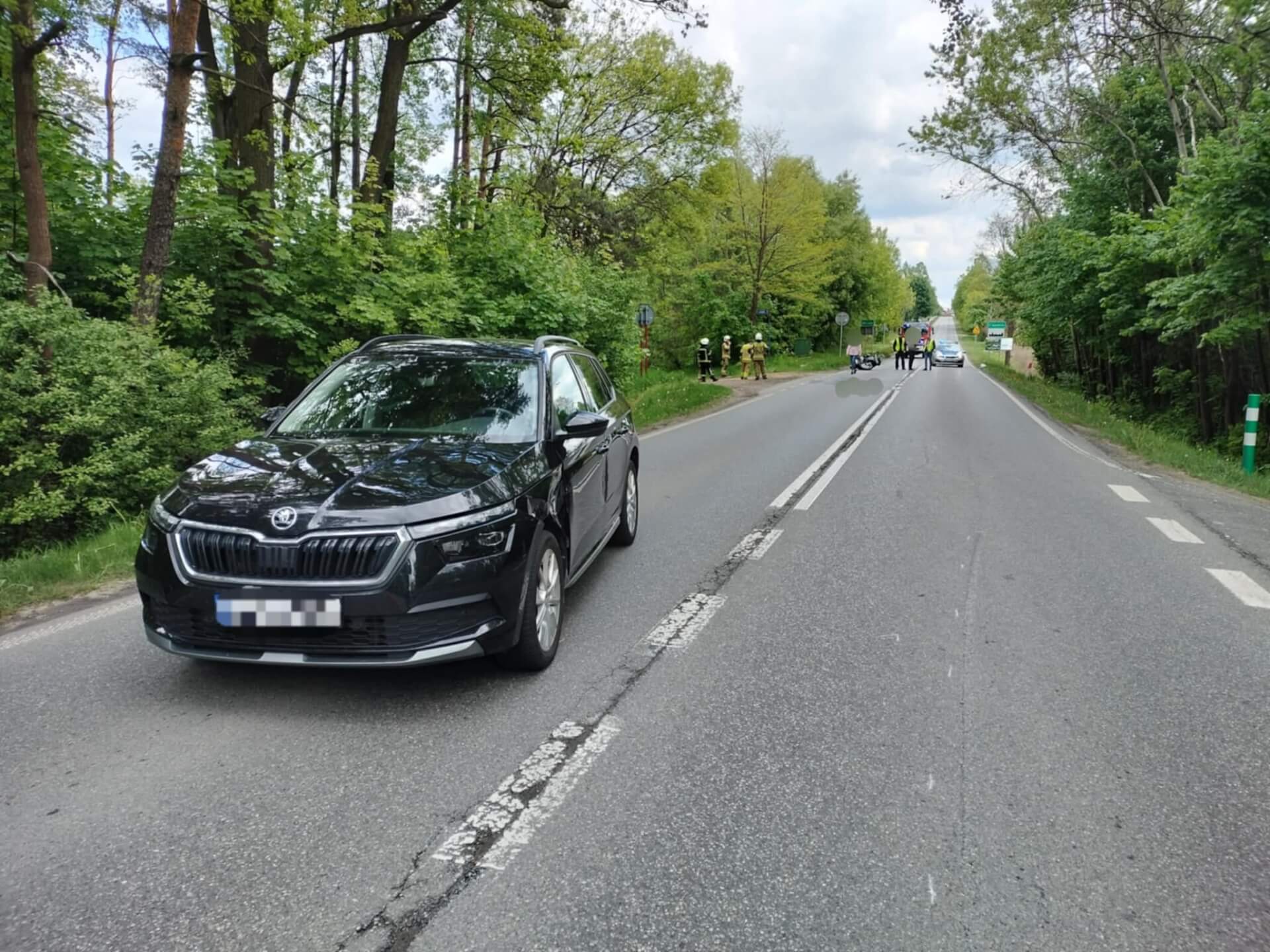Wypadek motocyklisty w Ciągowicach
