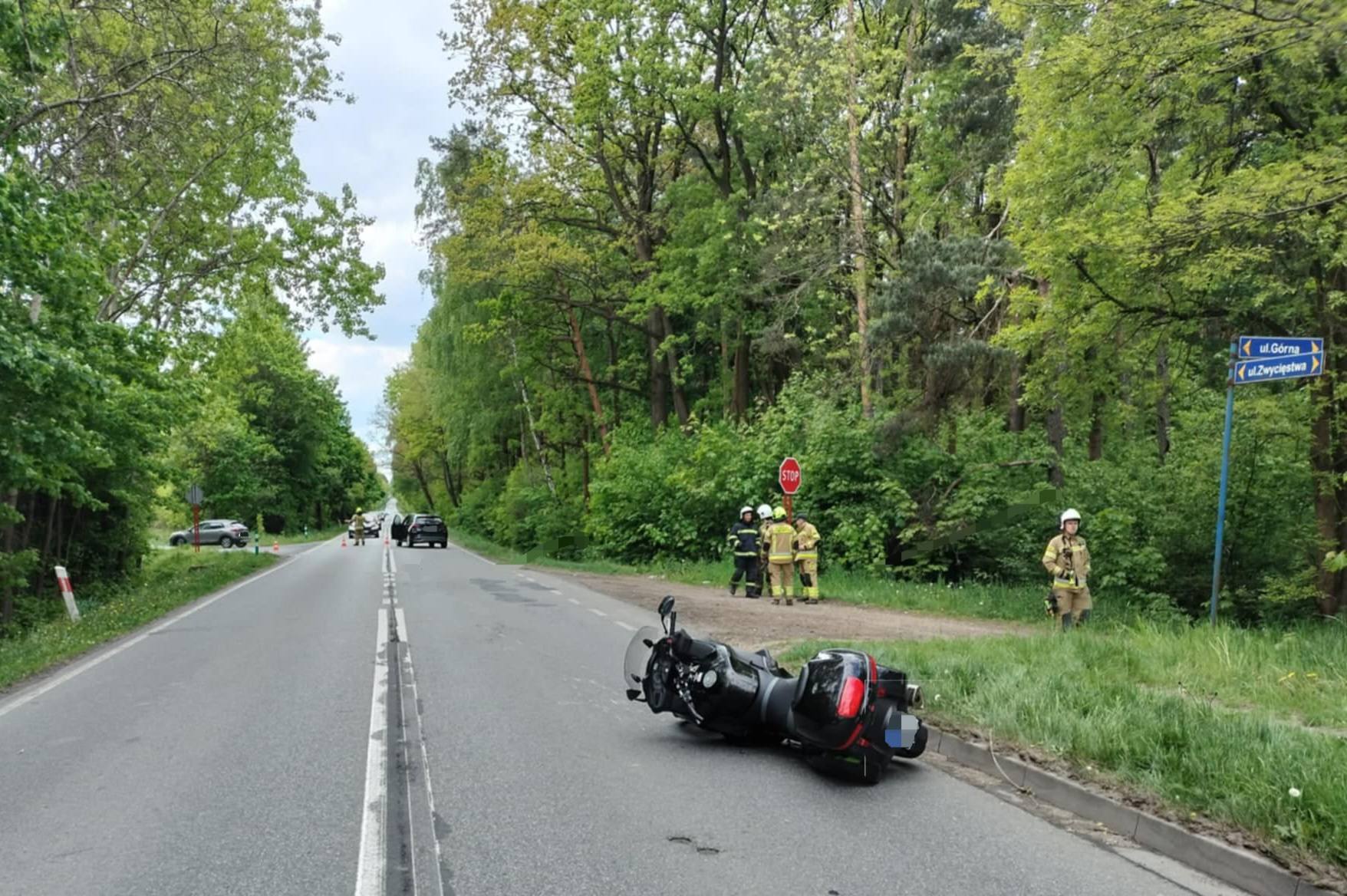 Wypadek motocyklisty w Ciągowicach