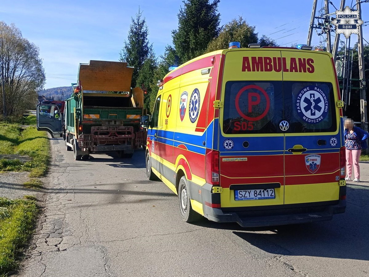Wypadek motorynki transportowej w Jeleśni