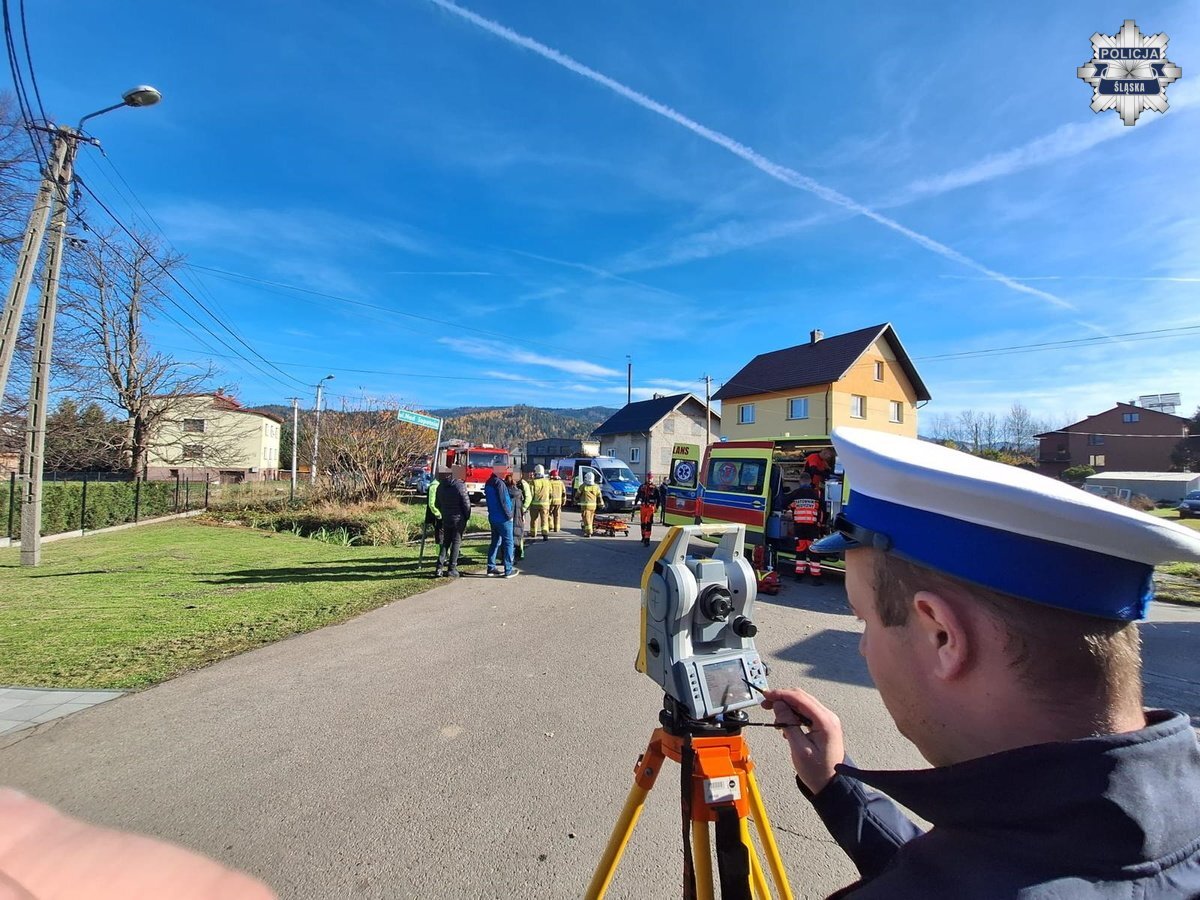 Wypadek motorynki transportowej w Jeleśni