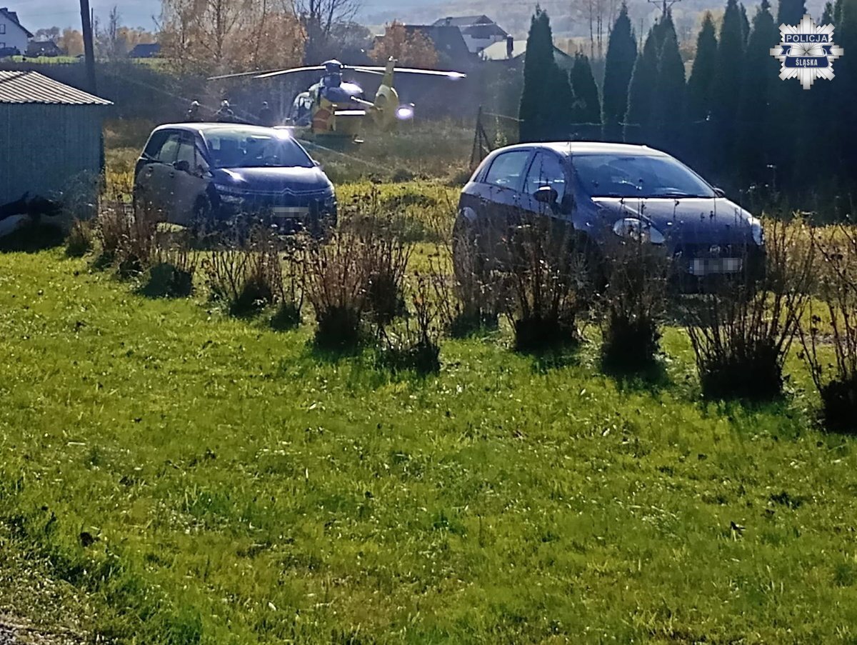 Wypadek motorynki transportowej w Jeleśni