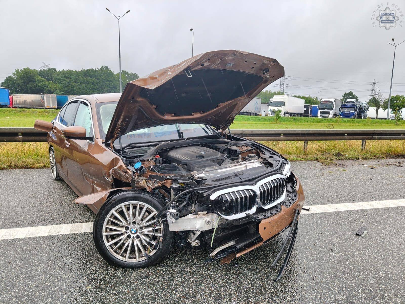 Wypadek na A1 pod MOP Wieszowa